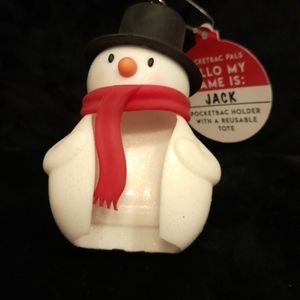 BBW JACK THE SNOWMAN POCKETPAC HOLDER WITH DOGGIE DISPOSABLE BAGS
